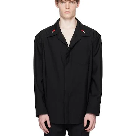 Bottega Veneta Black Light Wool Shirt