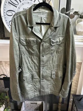 Bottega Veneta Men's Military Inspired Olive Shirt Jacket Shirtjac Eu