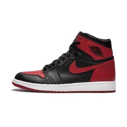 Jordan Mens Air Jordan 1 Retro High OG Bred Banned 2016 inch 555088 001 from Stadium Goods, Men's