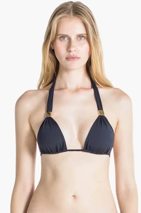 Nina Black Halter Bikini Top Sauipe Swim