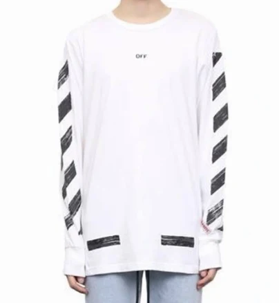 Off-White Diagonals Long-Sleeved T-Shirt