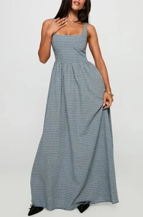 Princess Polly Cartmel Check Maxi Dress
