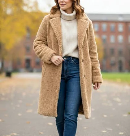 Recycled Teddy Vegan Coat
