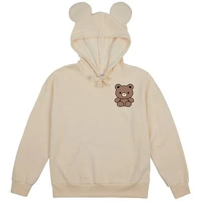 Teddy Bear 3D Ears Long Sleeve Hooded Sweatshirt