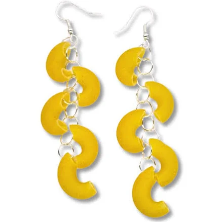 Funny Pasta Noodle Dangle Earrings