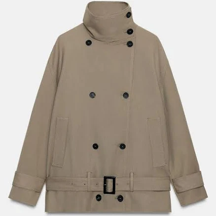 Zara Flowy Belted Jacket