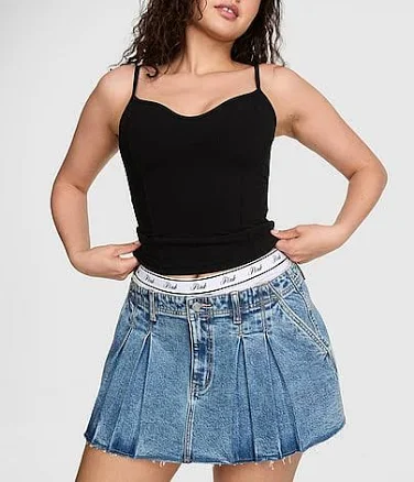Victoria's Women's Secret Pink All-Day Soft Rib Corset Tank Top