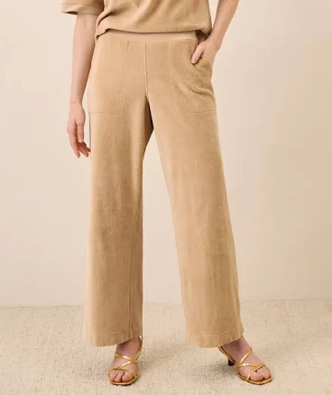 Pact Women's Organic Cotton Pure Velour Wide-Leg Pants