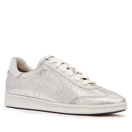 FRANKIE4 Women's Drew Low-Top Metallic Crackle Sneakers