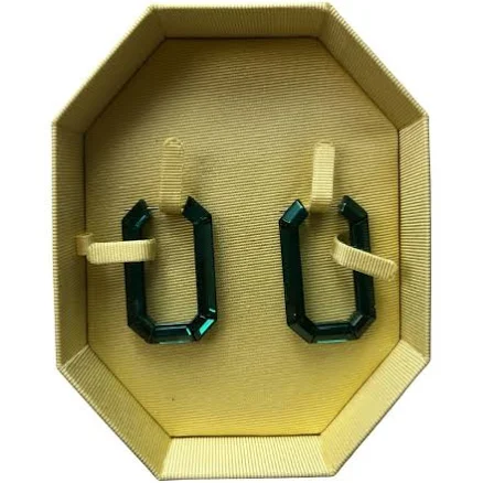 SWAROVSKI Lucent Green Hoop Earrings