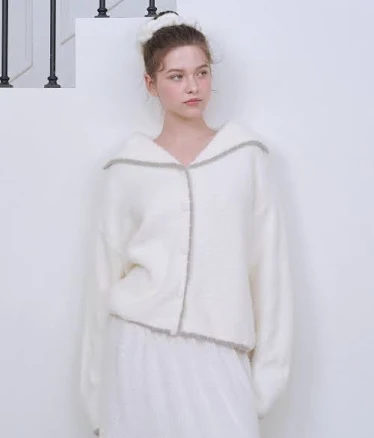 MICANE Glee Hairy Scrunch Cardigan