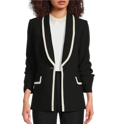 KARL LAGERFELD PARIS Women's Stretch Shawl Collar Blazer
