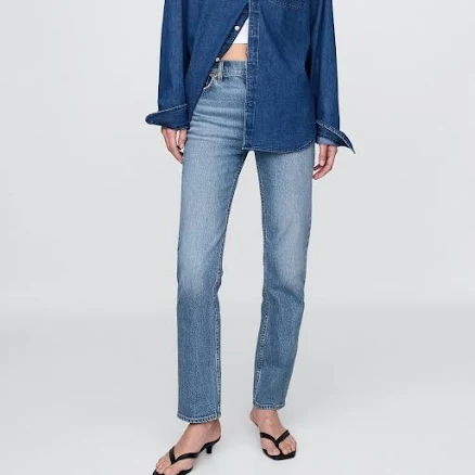 Women's High Rise 90S Slim Straight Jeans by Gap