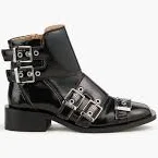 Buckled ankle boots