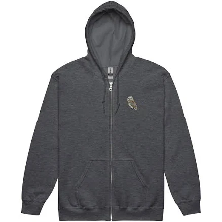 Barn Owl Embroidered Fleece Hoodie