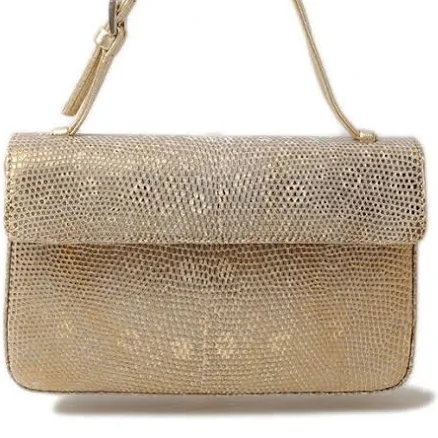 Prada Bags | Prada Lucertola Leather Y Bag Smartphone Pouch Hand Mirror Gold | Color: Gold | Size: Os | Justbag_Net's Closet