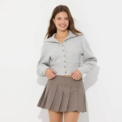 Wild Fable Women's Ribbed Brushed Button Cardigan