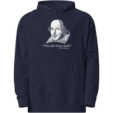 Retro Shakespeare Midweight Graphic Hoodie