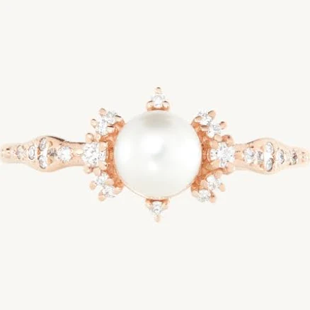 Catbird Jewelry Sofia Zakia 14k Yellow Gold Birth of Venus Engagement Ring