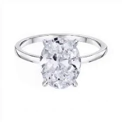 Modern Gents Women's Elena Hidden Halo Oval Engagement Ring