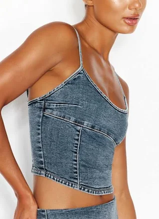Garage Women's Denim Bustier Top