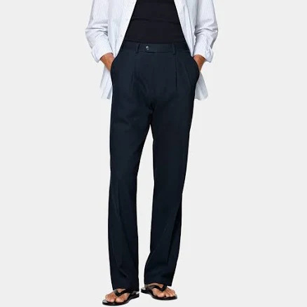 Suitsupply Men's Wide Leg Straight Chinos