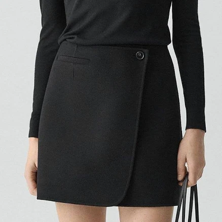Theory Women's Double-Face Wool-Cashmere Wrap Skirt