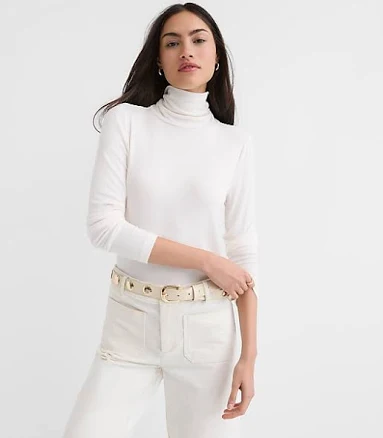 Loft Women's Micro Modal Turtleneck Top