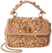 Valentino Garavani Women's Roman Stud Cashmere Shoulder Bag