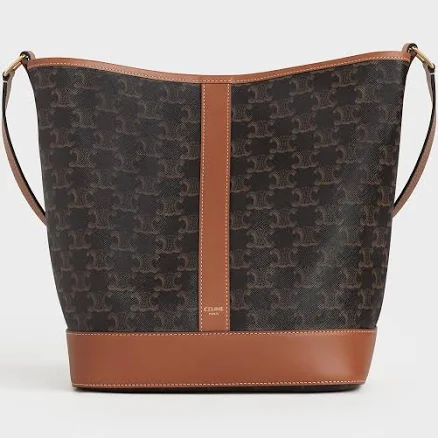 CELINE Women's Medium Bucket Bag in Triomphe Canvas