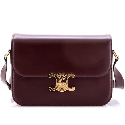 Celine Triomphe Leather Shoulder Bag