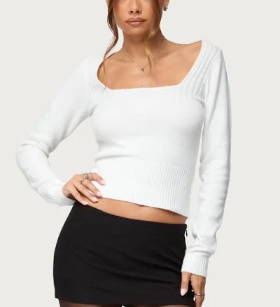 Edikted Women's Kerry Square Neck Knit Top