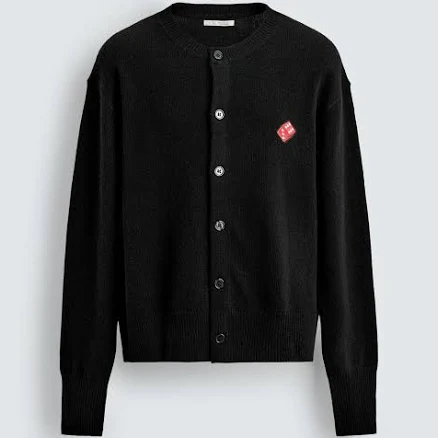 Zara Dice Hearts Patch Cardigan