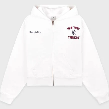 Sporty & Rich Homerun Cropped Hoodie