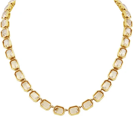 Swarovski Millenia Tennis Necklace with Yellow Crystals