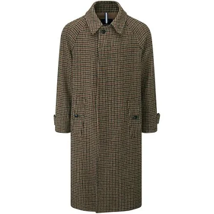 Gloverall Men's Harris Tweed Mac Overcoat