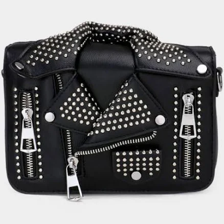 Studded Vegan Leather Crossbody Bag