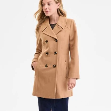 Anne Klein Women's Double-Breasted Peacoat