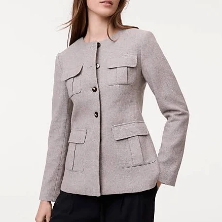 Ann Taylor Women's Fitted Herringbone Jacket