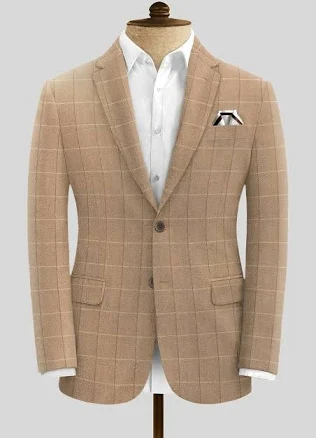 Men's Business Casual Check Blazer