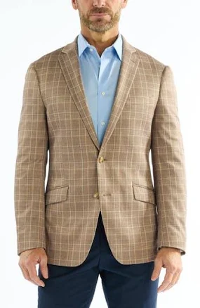 Savile Row Men's CO Plaid Knit Sport Coat