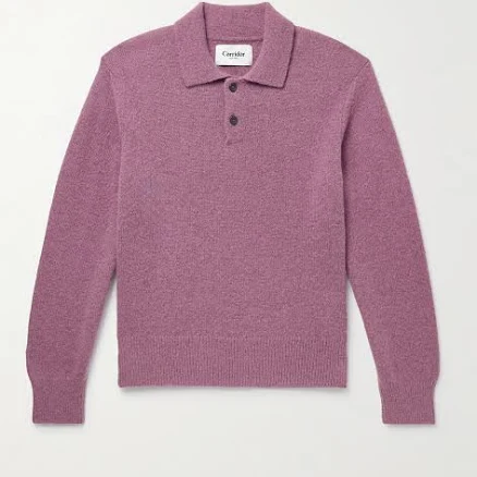 Corridor Men's Baby Alpaca-blend Polo Sweater