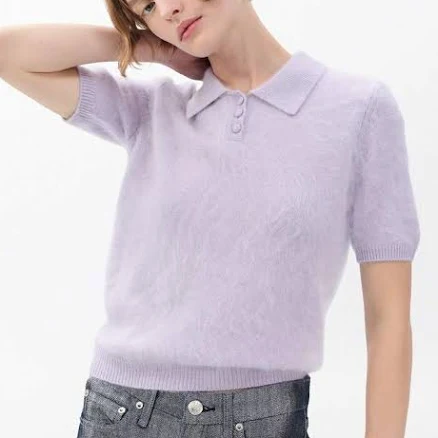 rag & bone Women's Jada Brushed Cashmere Polo Sweater