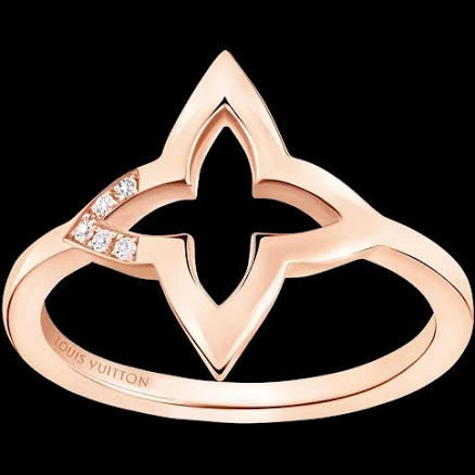 Louis Vuitton Ombre Blossom Pink Gold Diamond Ring