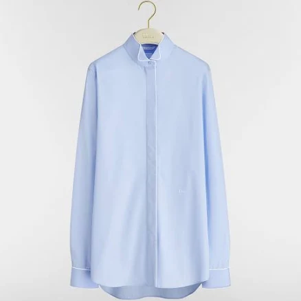 DIOR Women's Wing-Collar Cotton Poplin Blouse