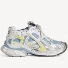 Women's Runner Sneaker in Blue/yellow/white