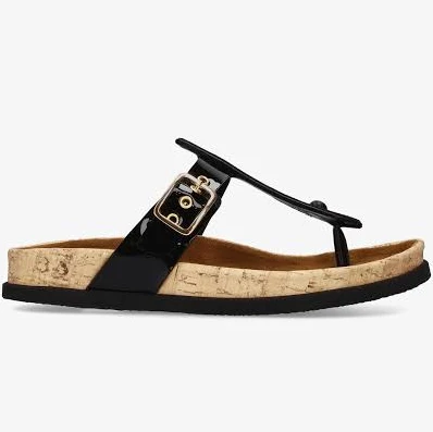Patent Leather Buckle Sandals