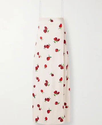 Khaite Women's Sicily Dress Raspberry Print