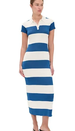 Rowing Blazers Women's Striped Polo Maxi Dress