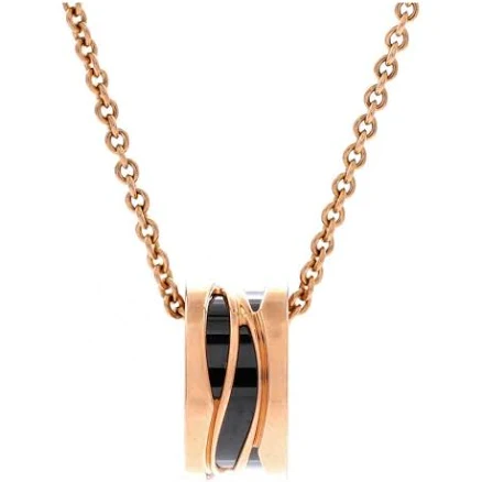 Bvlgari 18k Rose Gold B.zero1 Pendant Necklace